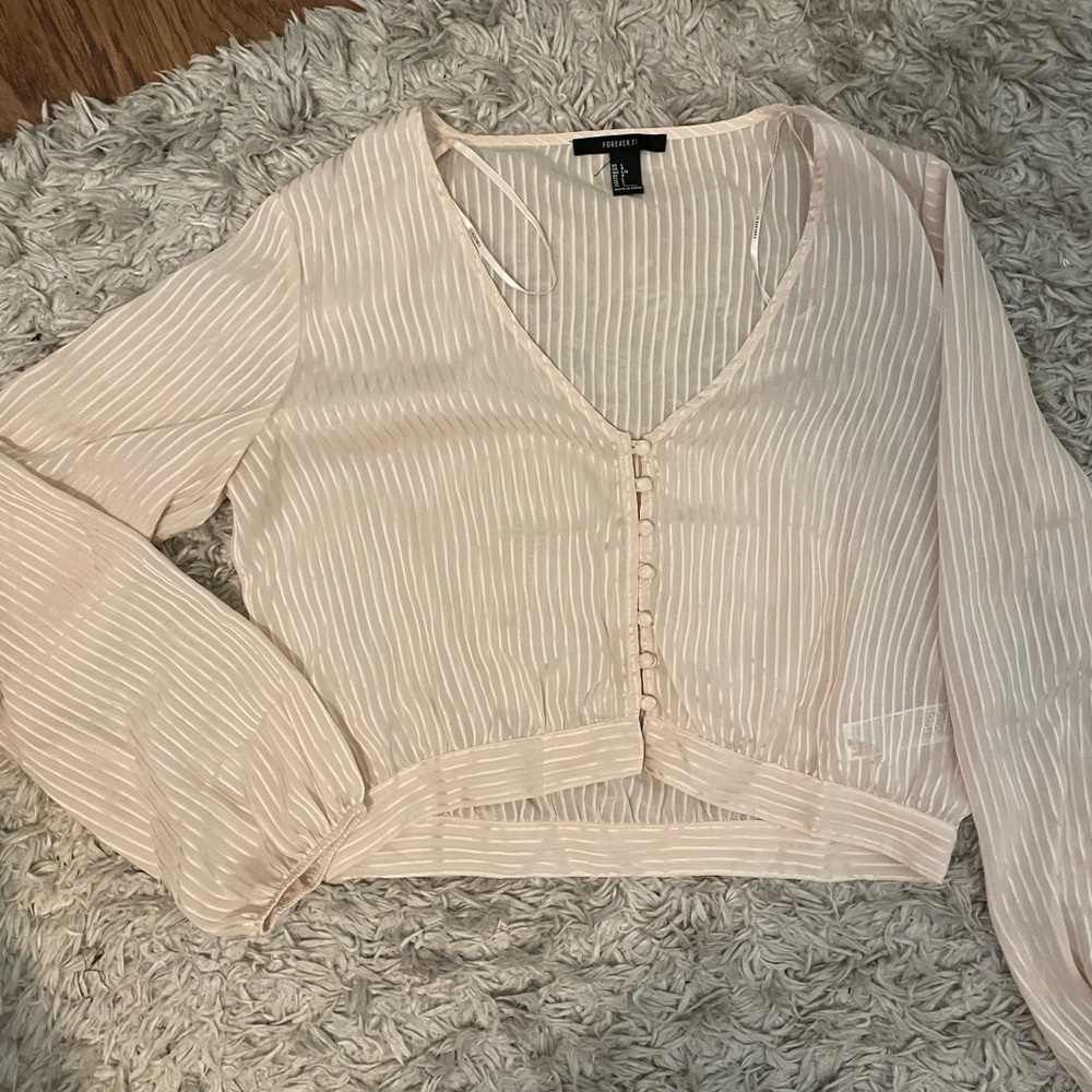 F21 sheer shirt